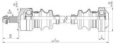OPEN PARTS drs618600 -  Приводной вал